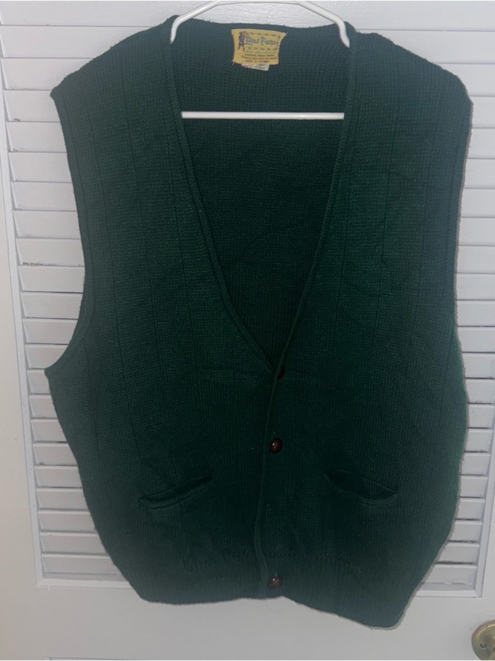 Forest Green Button-Front Vest
